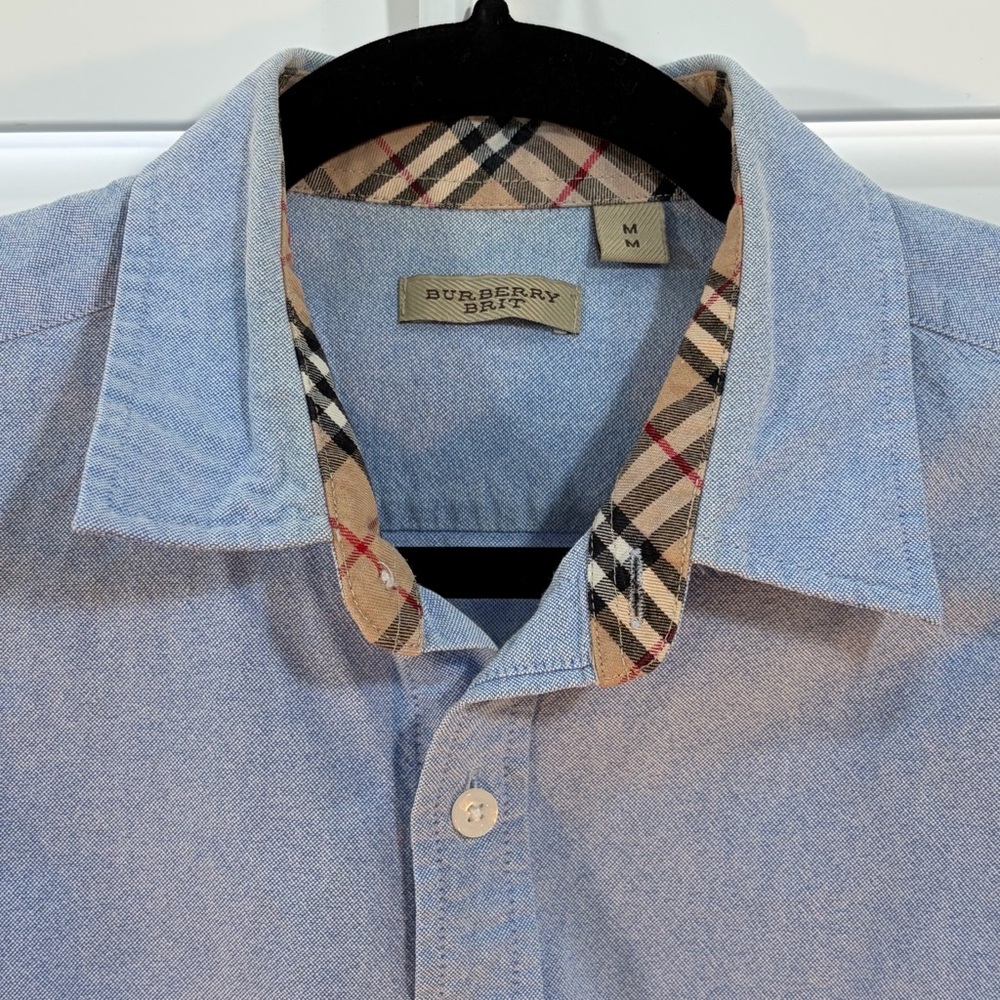 Burberry Light Blue Button Down Shirt - Picture 2 of 7